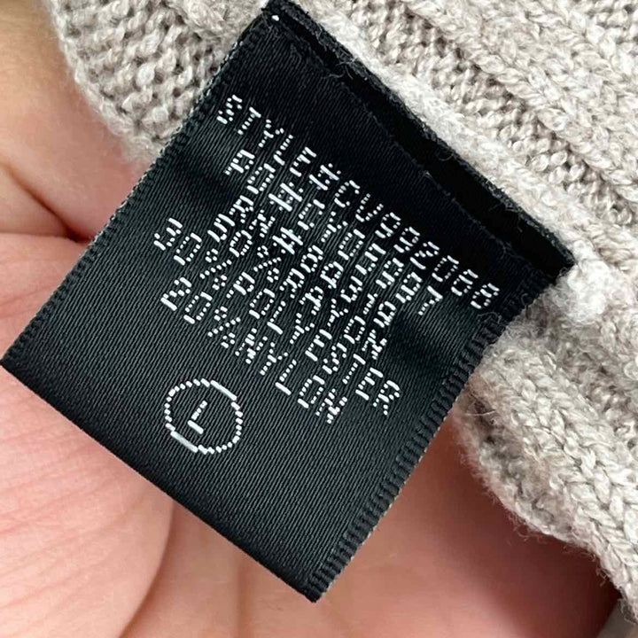 Size L CYRUS Tan Knit Cardigan