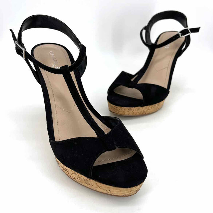 Shoe Size 10 CHARLES DAVID Black Sandals