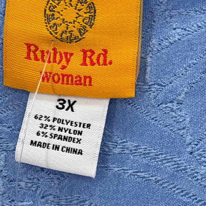 Size 3X Ruby Rd Light Blue Shirt