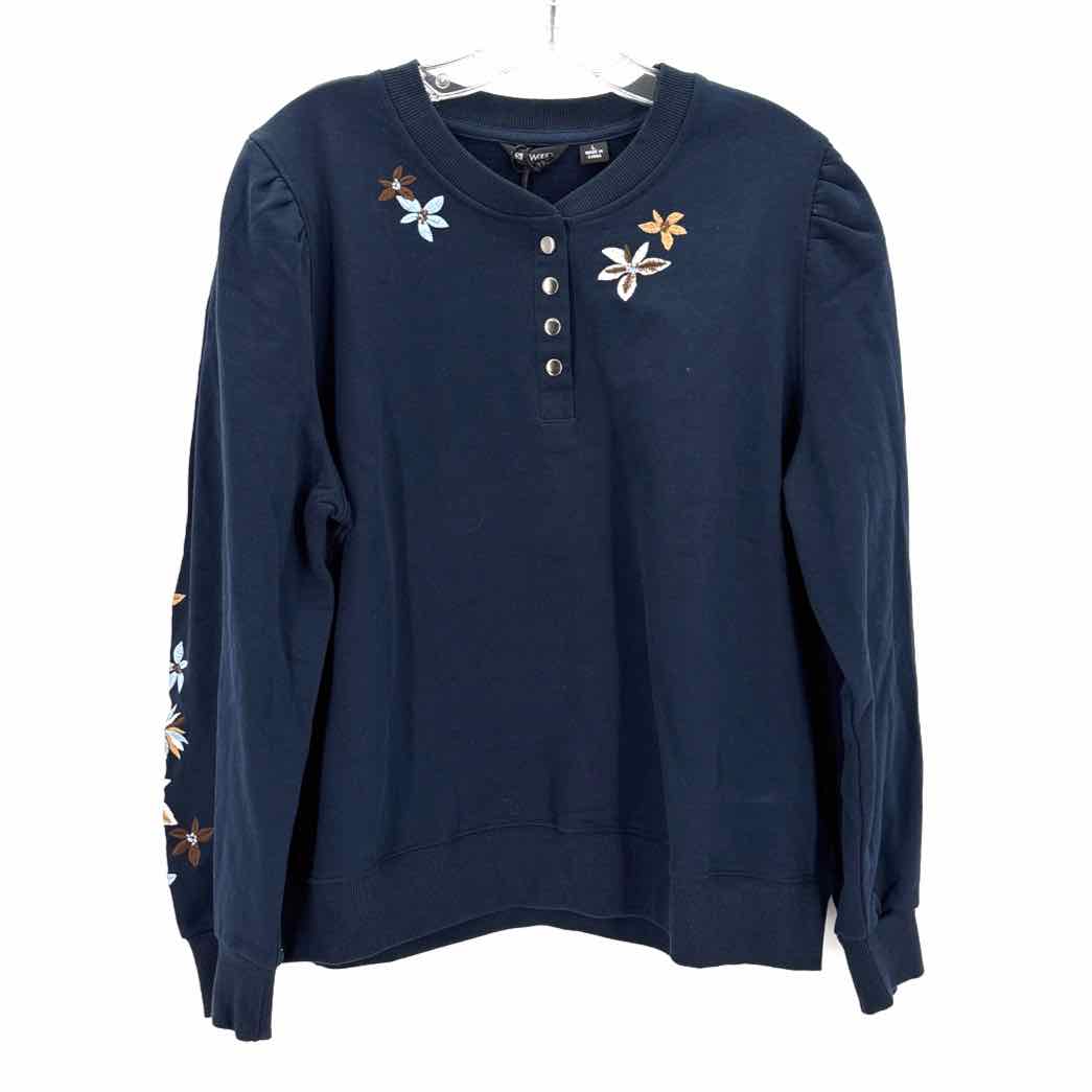 Size L DRIFTWOOD Navy Sweater