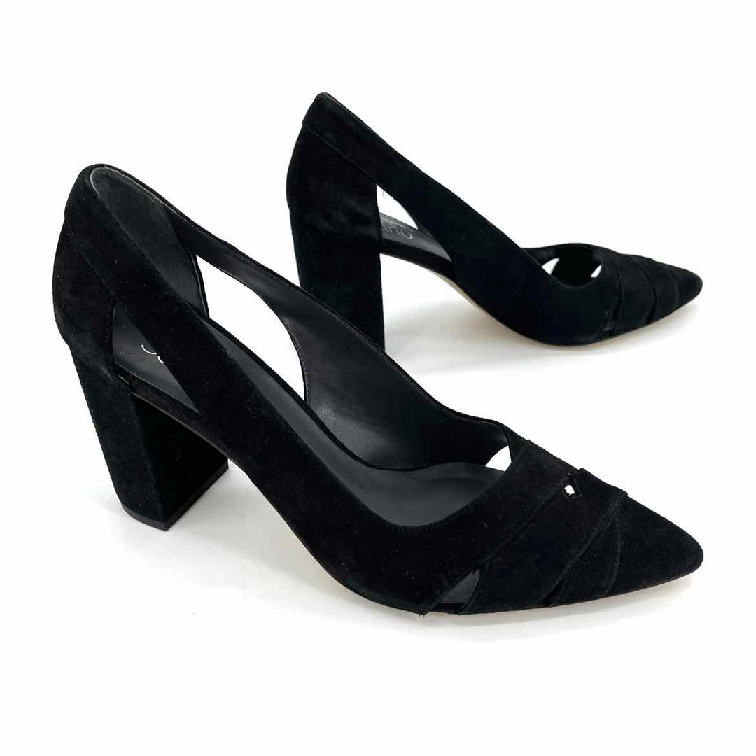Shoe Size 9 FRANCO SARTO Black Suede Pumps