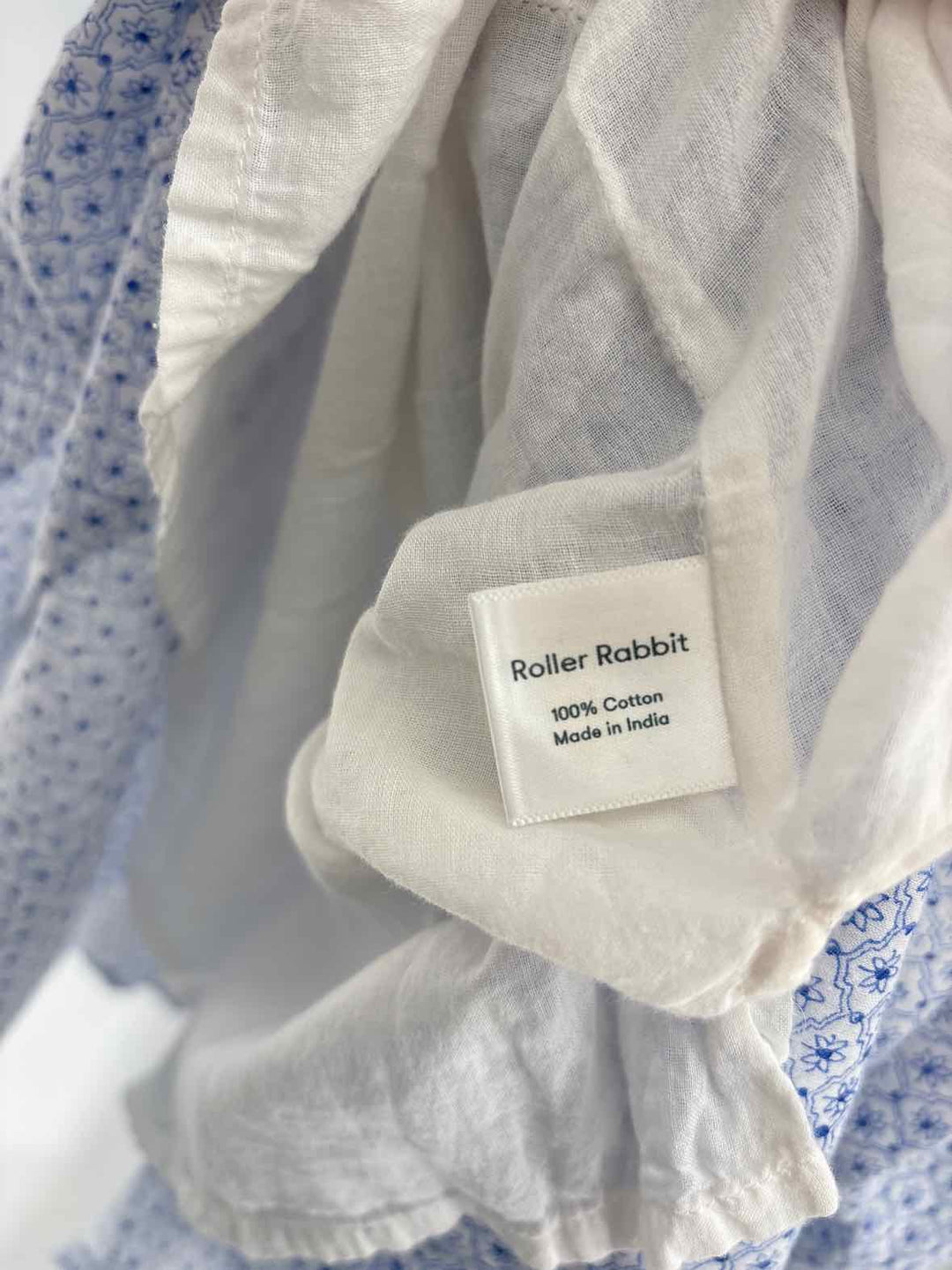 Size L Roller Rabbit Blue Print Dress