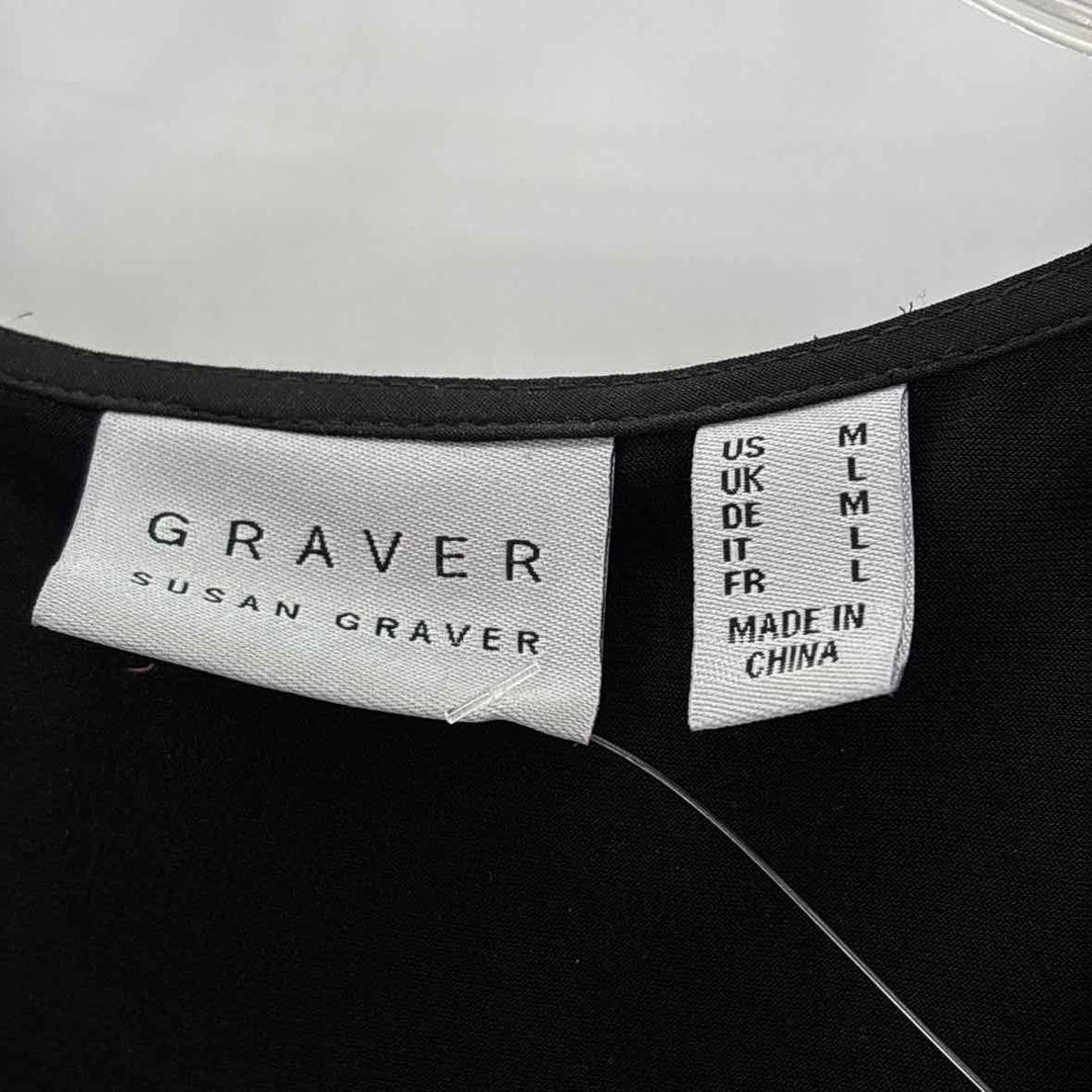 Size M SUSAN GRAVER Black Shirt