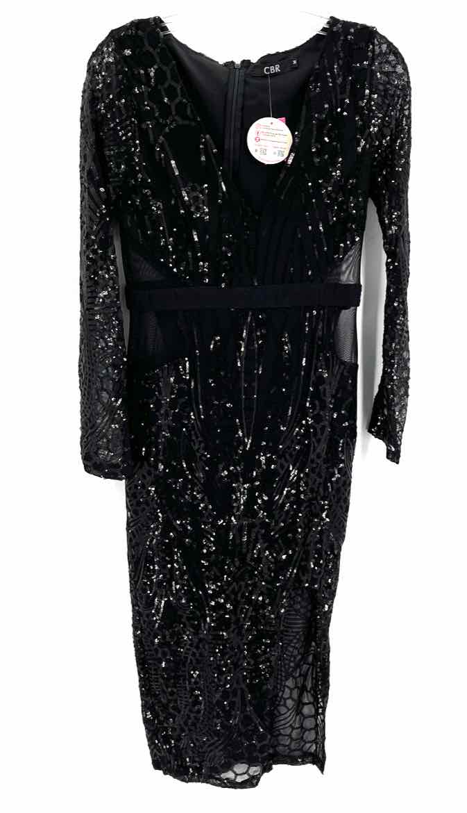 Size M Black Sequined Dress