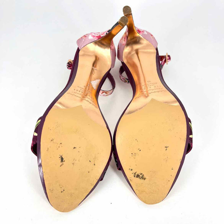 Shoe Size 39 TED BAKER Multi-Color Satin Sandals