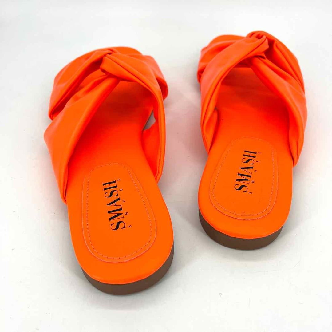 Shoe Size 11 Orange Faux Leather Sandals