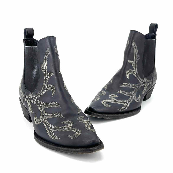 Shoe Size 7.5 FREE PEOPLE Black Leather Boots