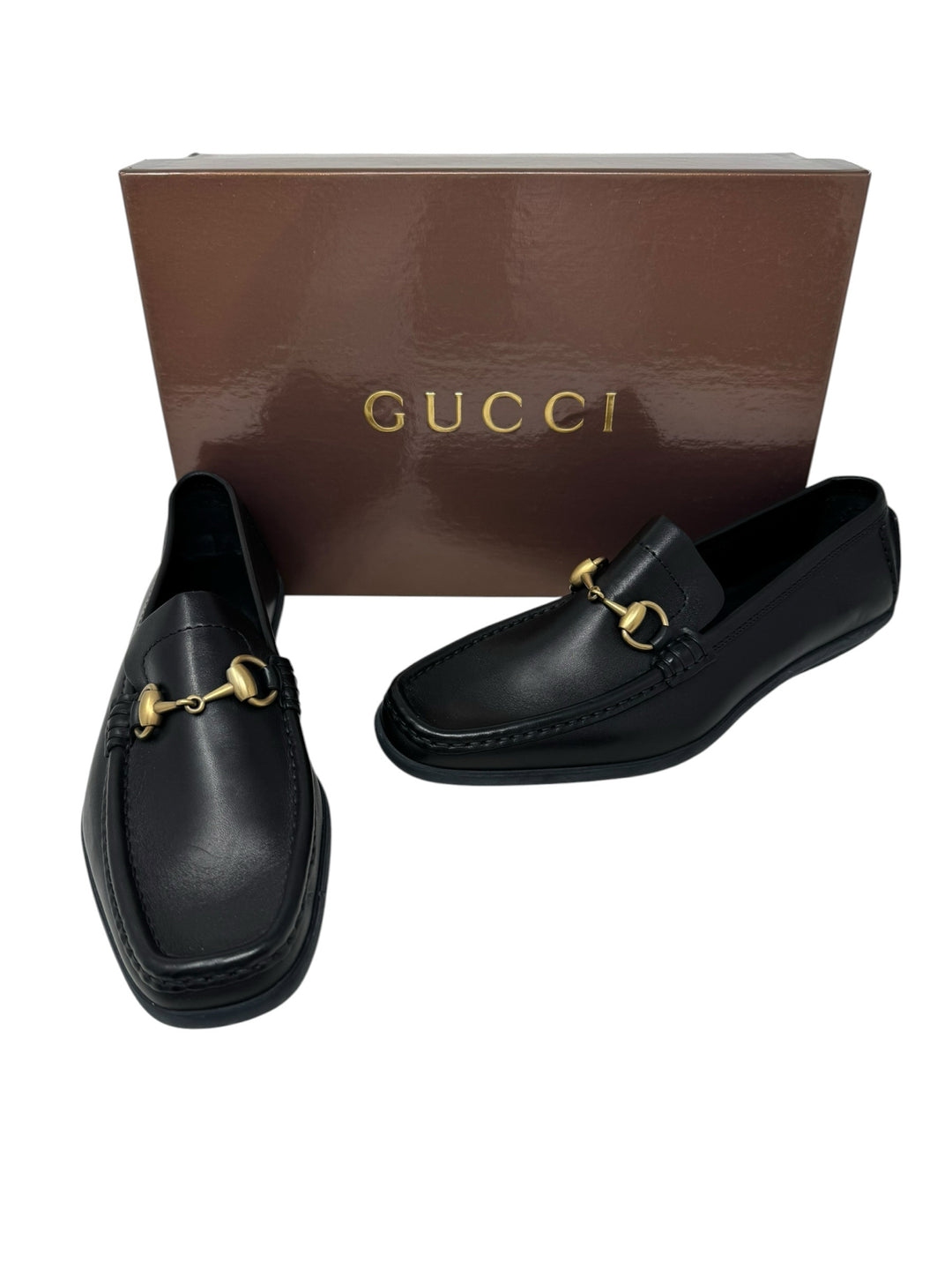 Shoe Size 8 Gucci Black Leather Luxury - Flats