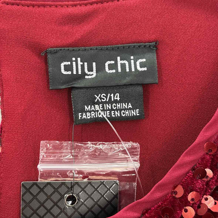 Size 14 CITY CHIC Burgundy PROM