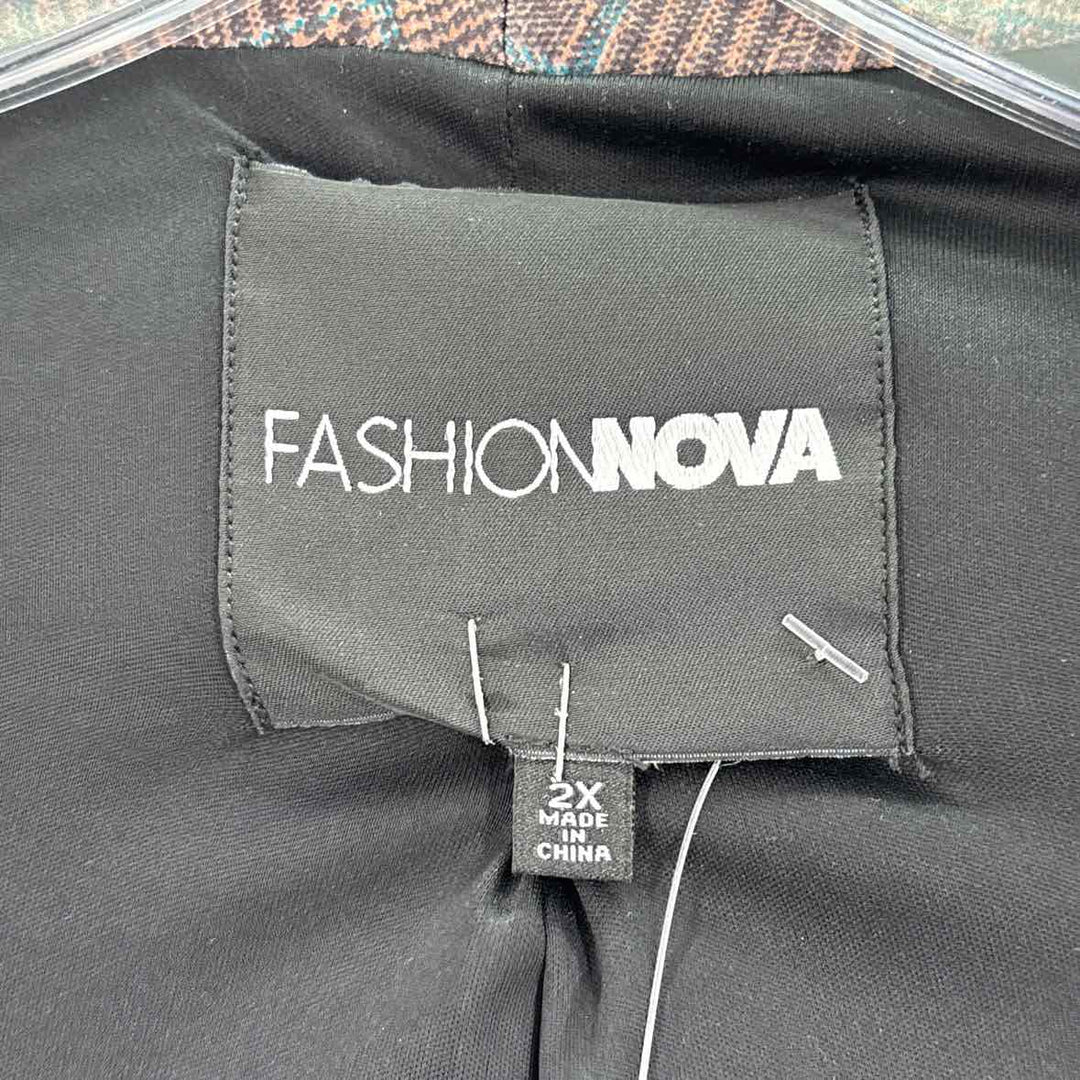 Size 2X FASHION NOVA Brown Blazer