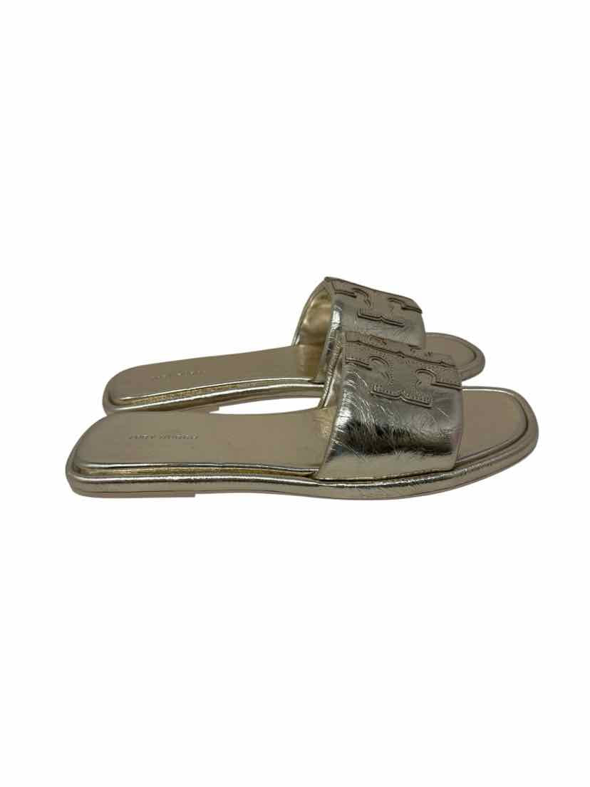 Shoe Size 9.5 Tory Burch Gold Leather Sandals
