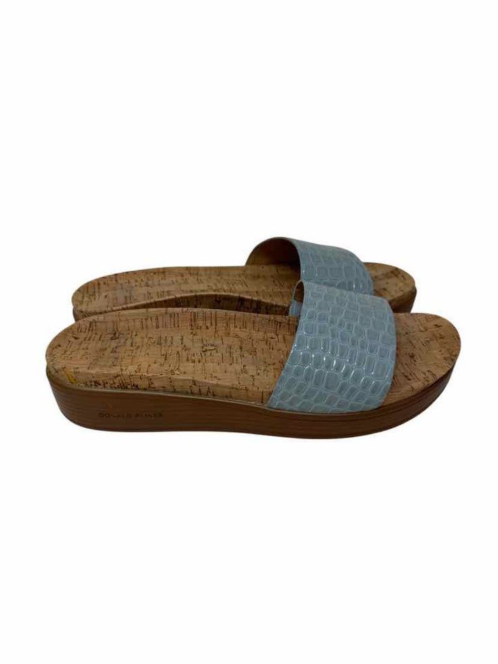 Shoe Size 8.5 DONALD PLINER Blue Leather Sandals
