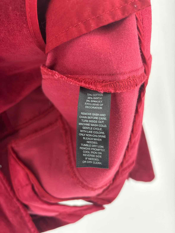 Size 9 White House Black Market Burgundy Velour Blazer
