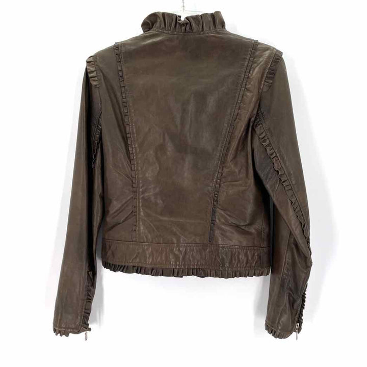 Size M Brown Leather Jacket