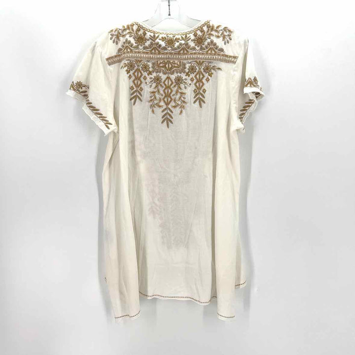 Size L Johnny Was White Shirt