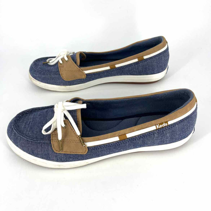 Shoe Size 9.5 Keds Blue Cotton Flats
