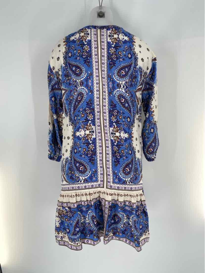 Size M LOFT Blue Print Dress