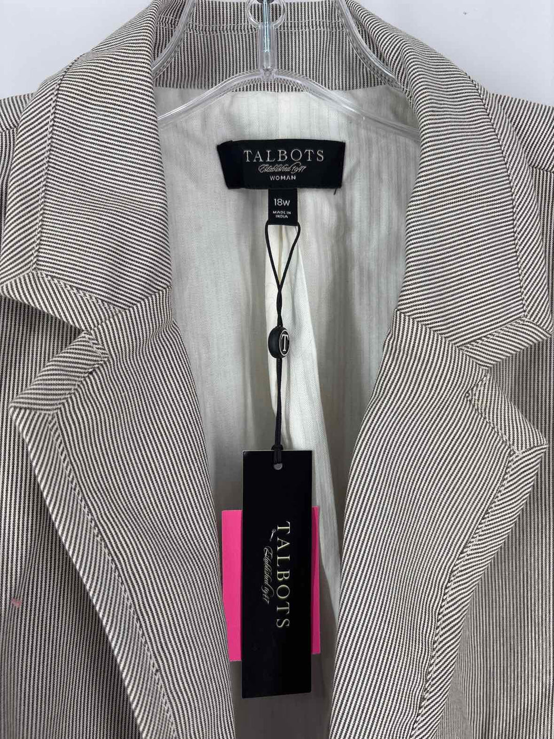 Size 18 Talbots Brown Print Blazer