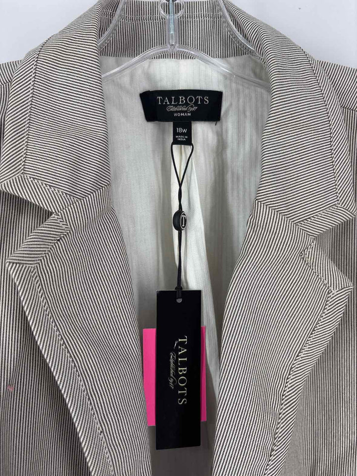 Size 18 Talbots Brown Print Blazer