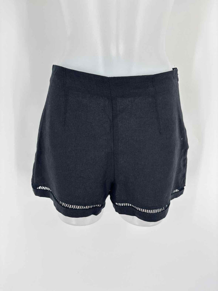 Size 4 Banana Republic Black Linen Shorts
