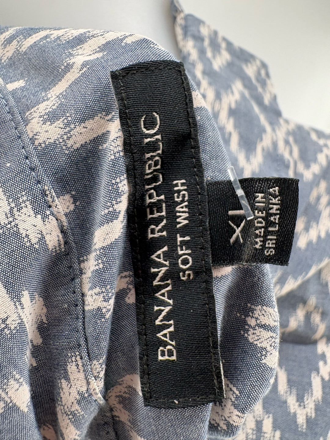 Size XL Banana Republic Blue Print Shirt