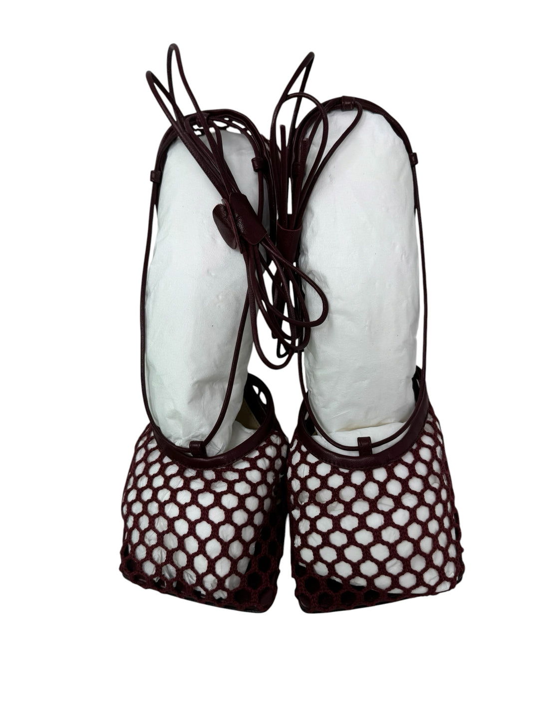 Shoe Size 39 BOTTEGA Wine Leather Luxury - Sandals