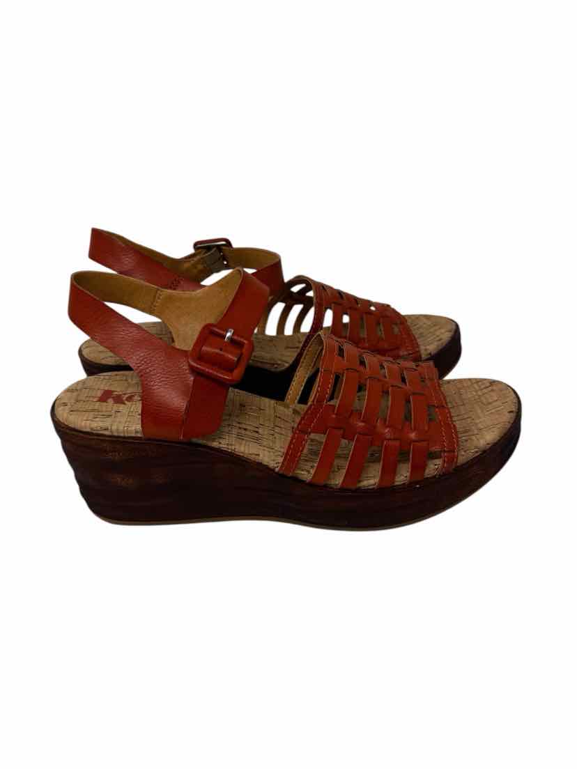 Shoe Size 9 KORKS Rust Leather Sandals
