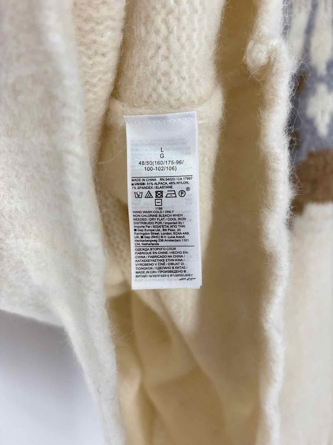 Size L Banana Republic Cream Sweater