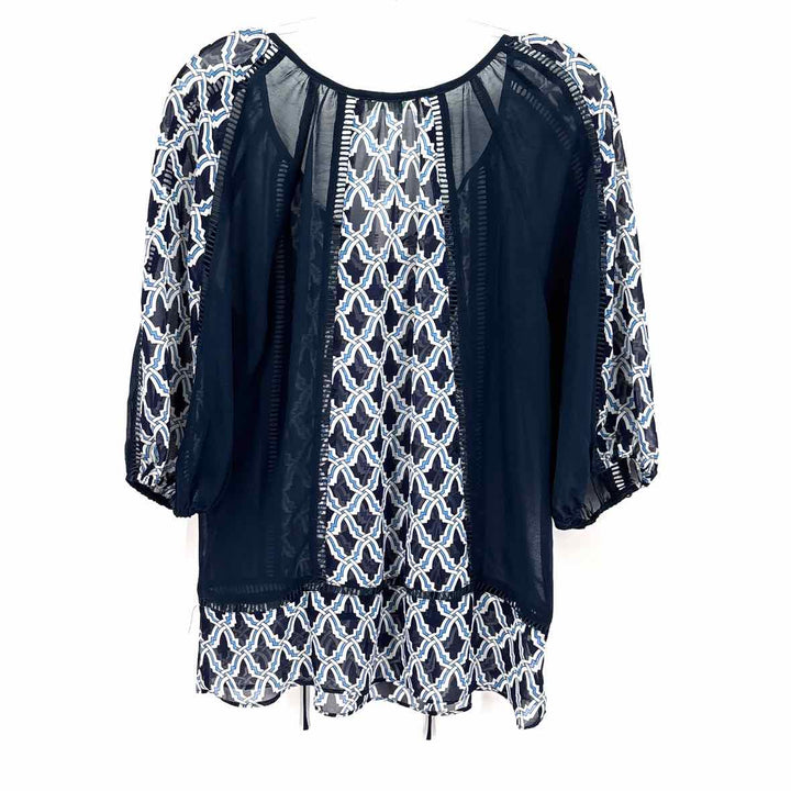 Size S JADE Navy Print Shirt