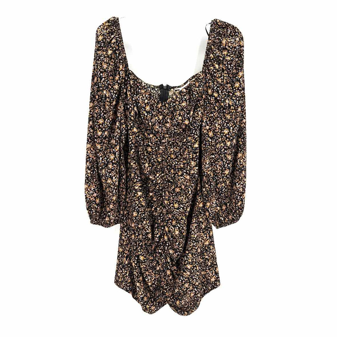 Size 8 TOPSHOP Black Print Dress