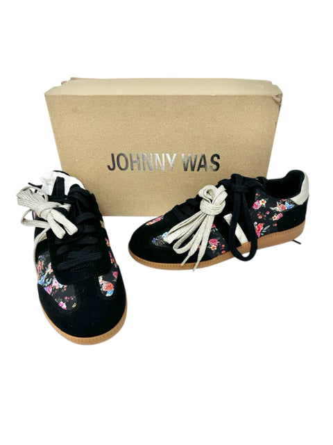 Shoe Size 8 Johnny Was Black Suede Sneakers