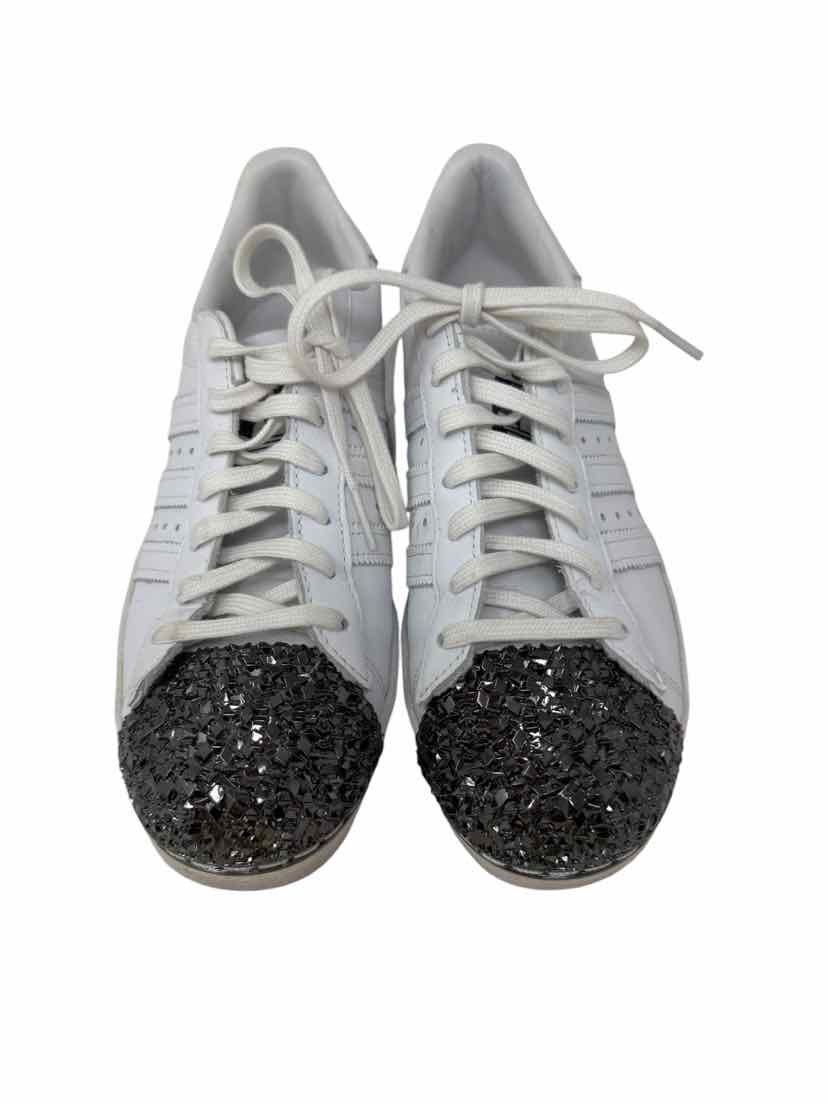 Shoe Size 40.5 Adidas White Leather Sneakers
