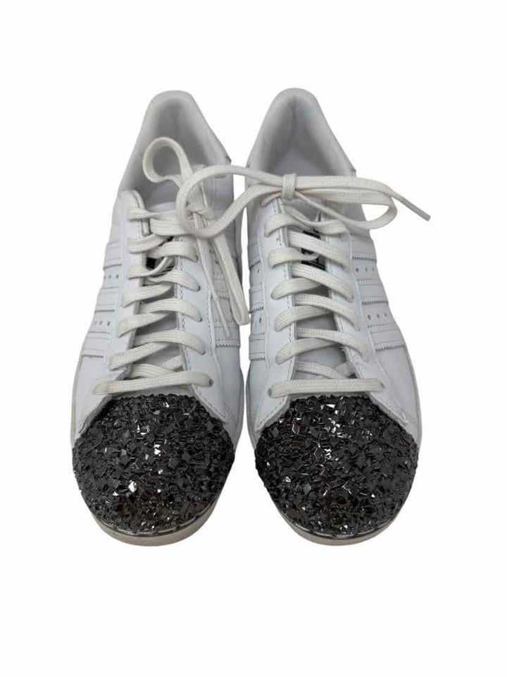 Shoe Size 40.5 Adidas White Leather Sneakers