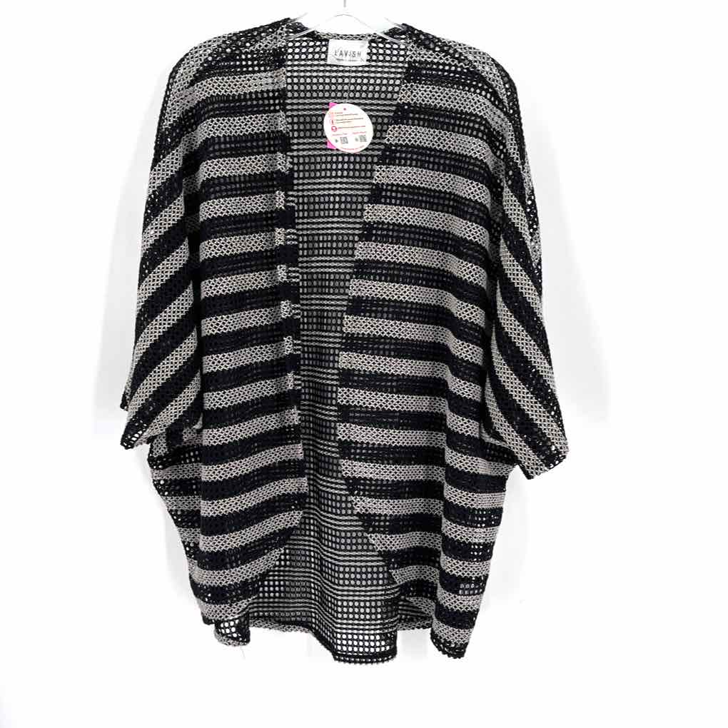 Size 3X Multi-Color Knit Cardigan