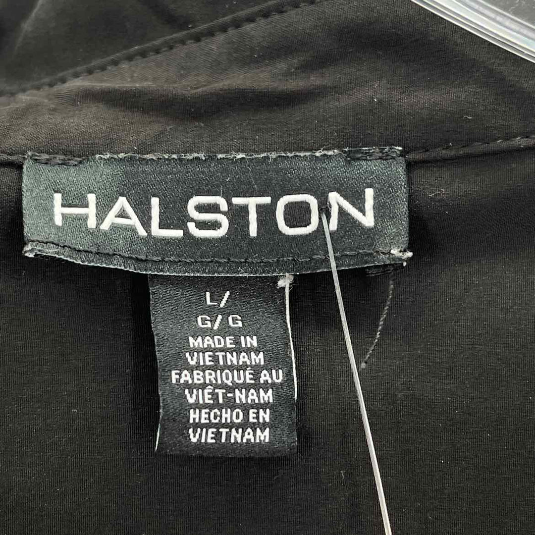 Size L HALSTON Black Nylon Dress