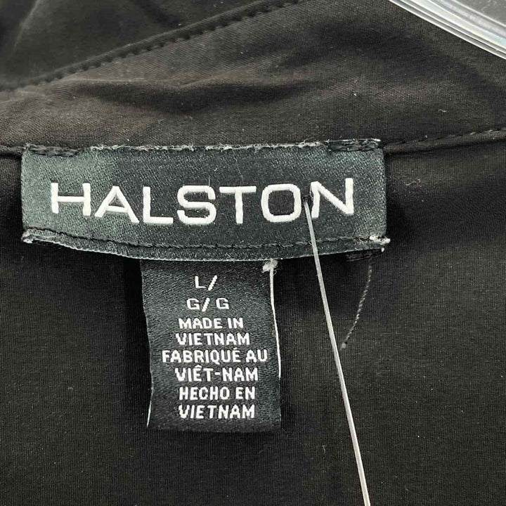 Size L HALSTON Black Nylon Dress