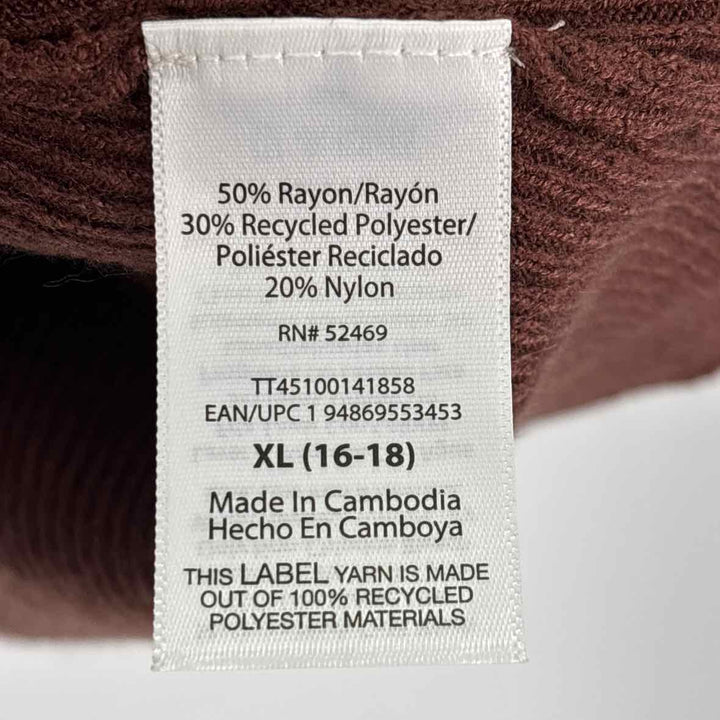 Size 3X TIME AND TRUE Brown Knit 2 PC Dress