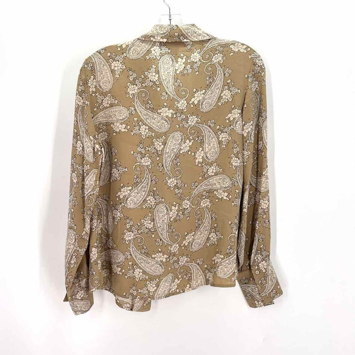 Size 8 ALFANI Brown Print Shirt