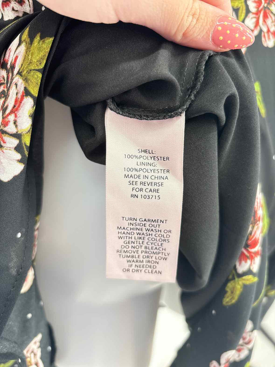 Size 4 NANETTE LEPORE Black Print Dress