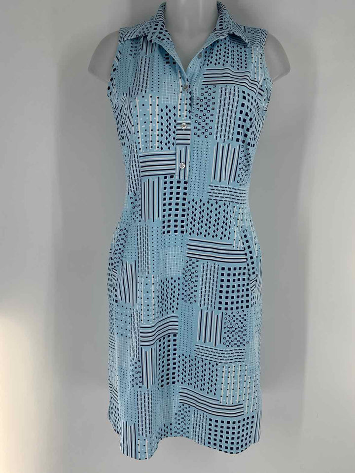 Size M J MCLAUGHLIN Blue Print Dress
