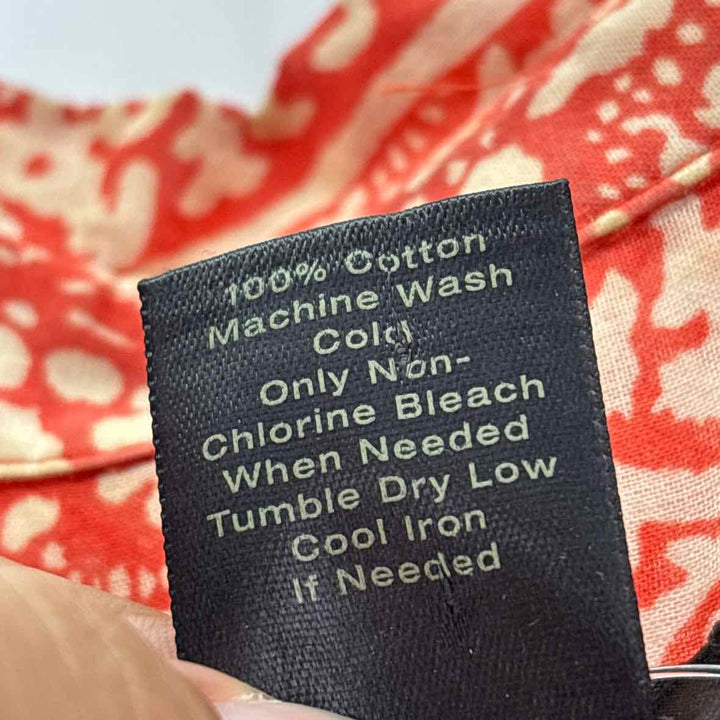 Size L Ann Taylor ORANGE PRINT Shirt
