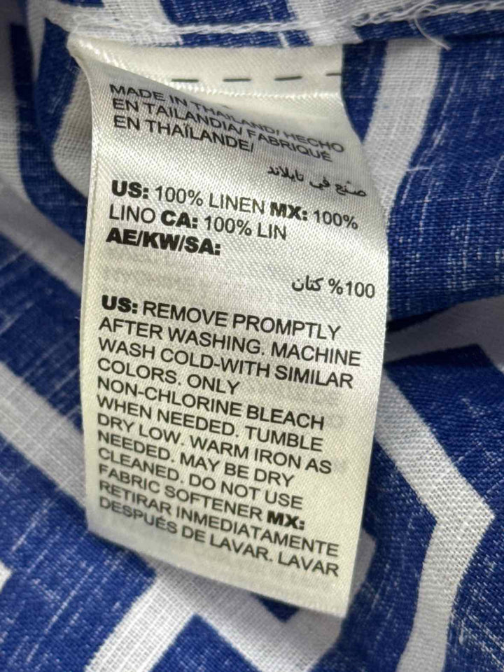 Size L Chico's Blue Print Shirt
