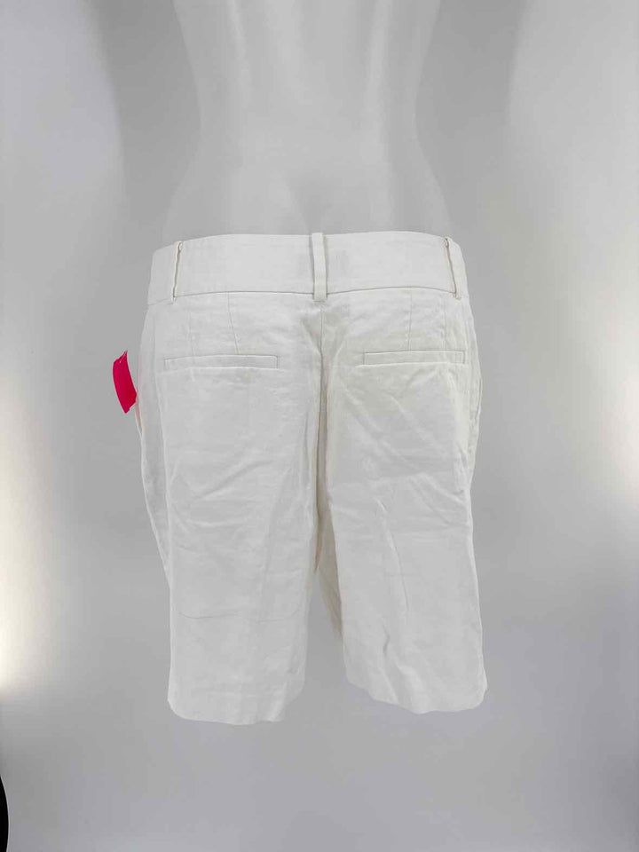 Size 8 Talbots White Linen Shorts