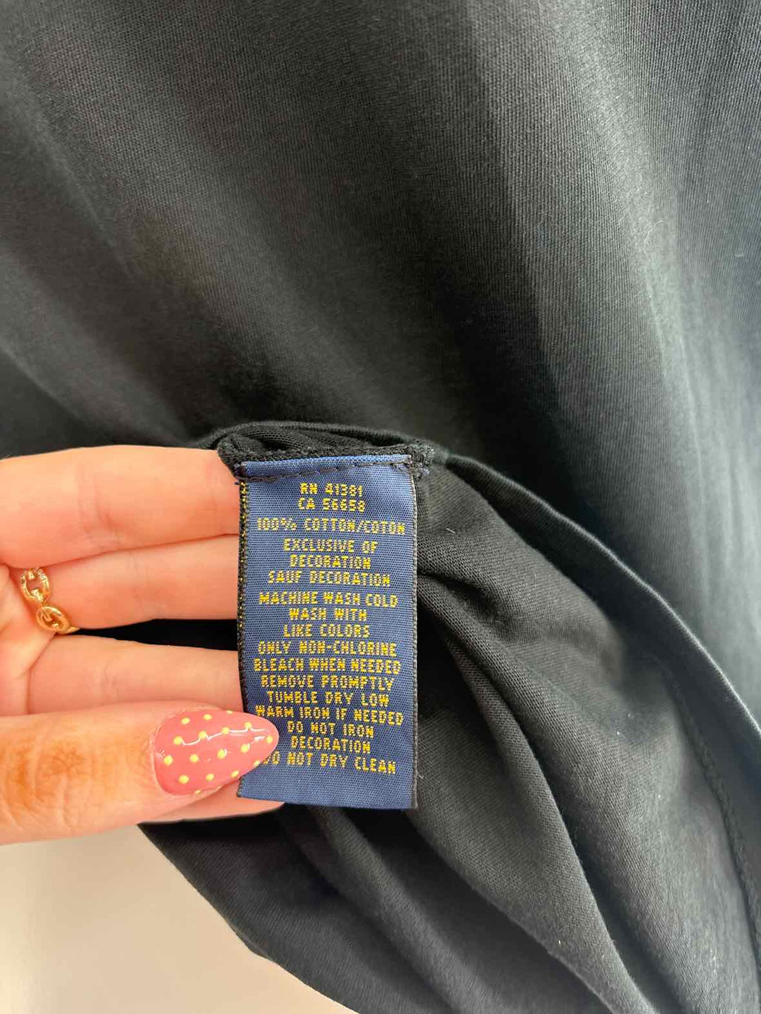 Size M RALPH LAUREN Black Dress