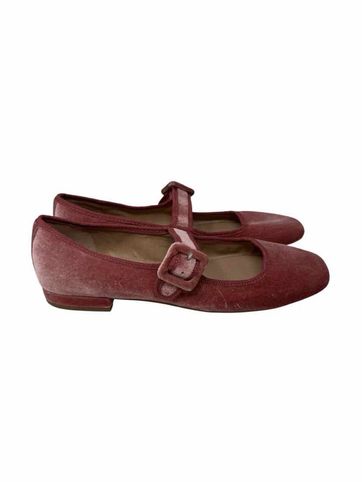 Shoe Size 7.5 CHELSEA & THEODORE Pink Velour Flats