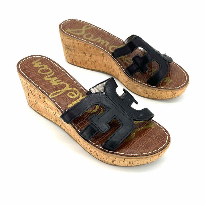 Shoe Size 10 Sam Edeleman Black Leather Sandals