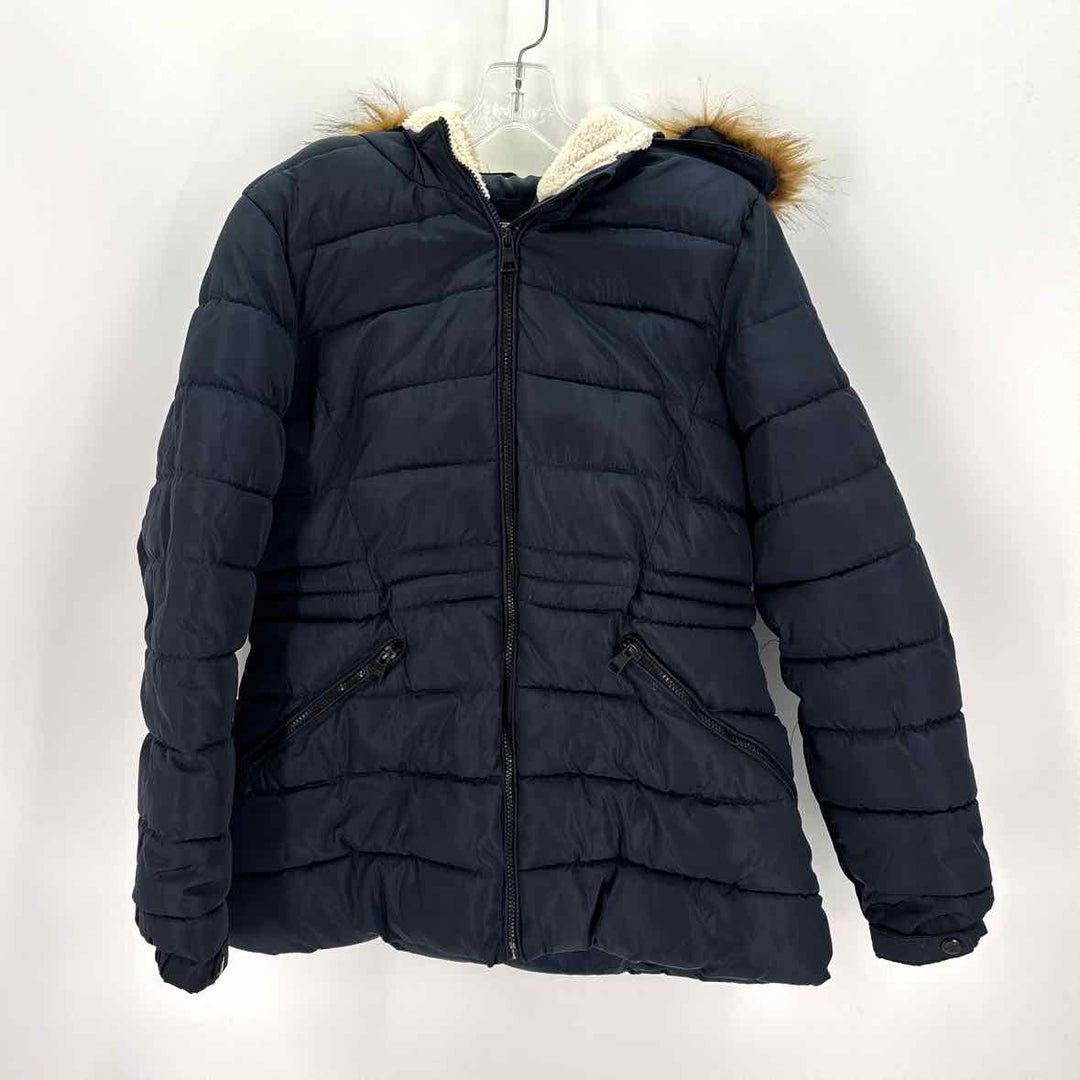 Size L MADDEN GIRL Navy Nylon Coat