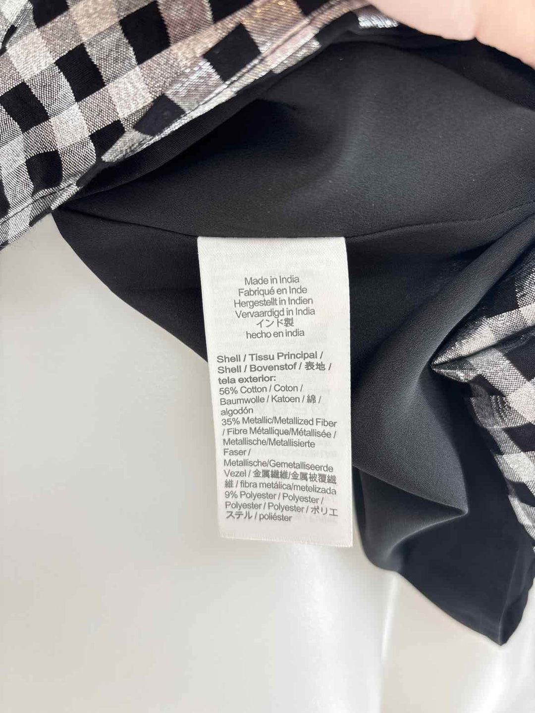 Size M J Crew Black Print Shirt