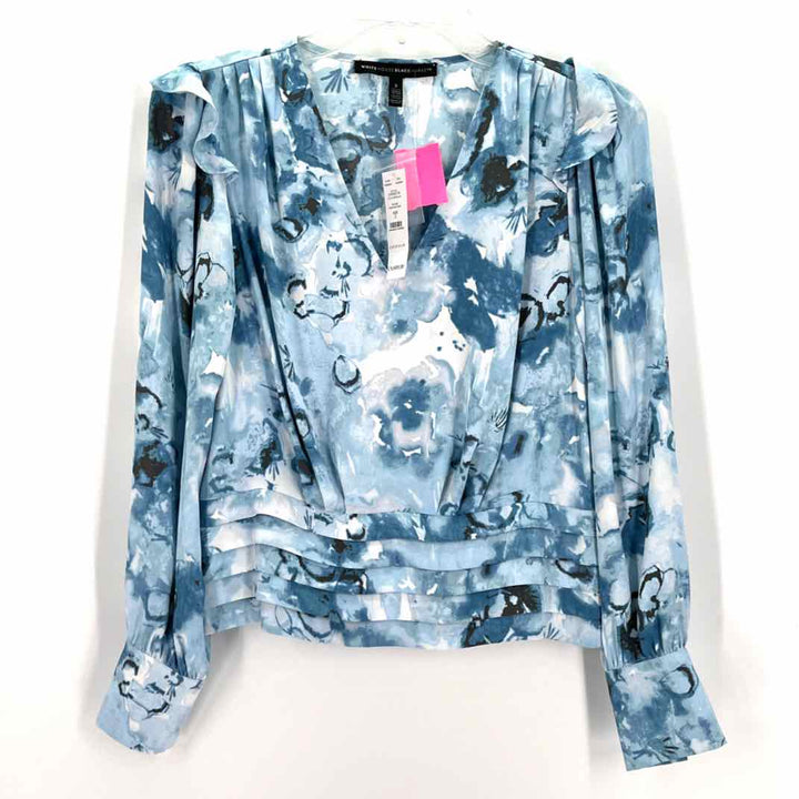 Size 2 White House Black Market Blue Shirt