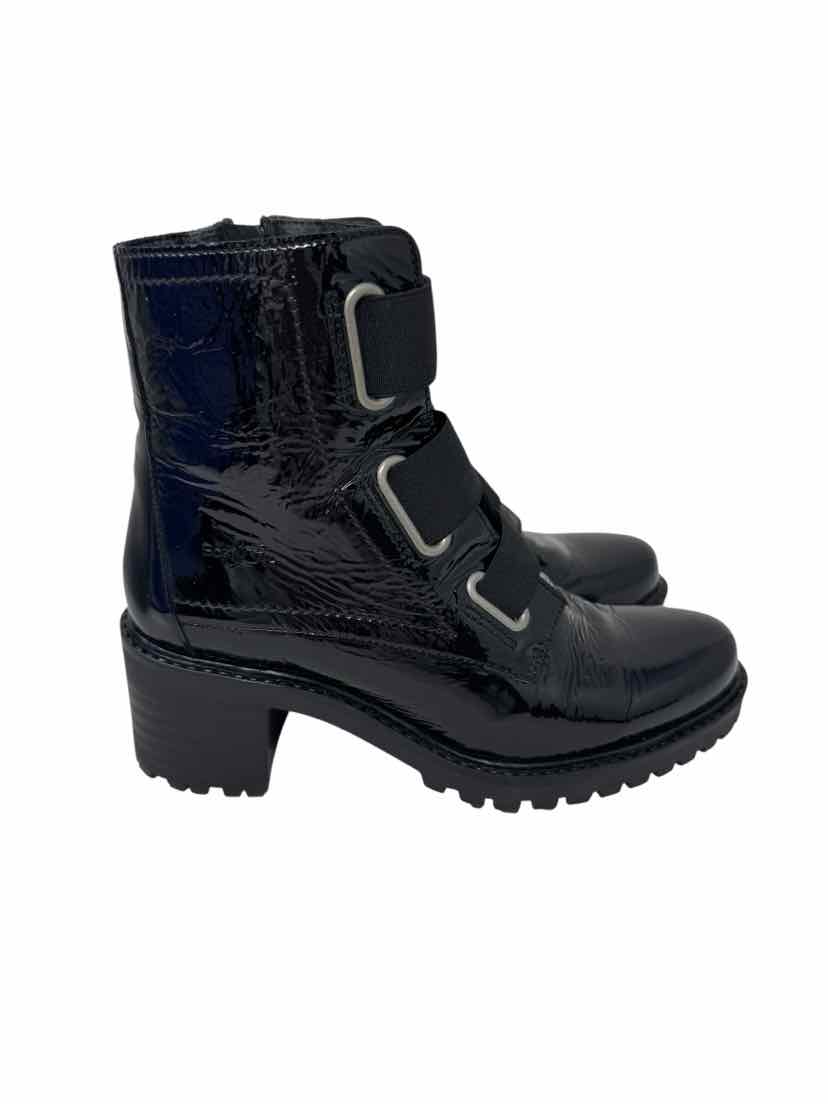 Shoe Size 37 Black PATENT Boots